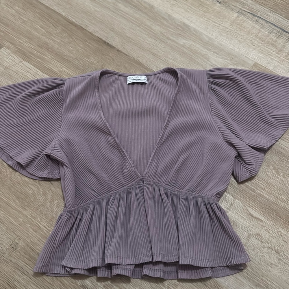 Urban outfitters purple crop blouse
